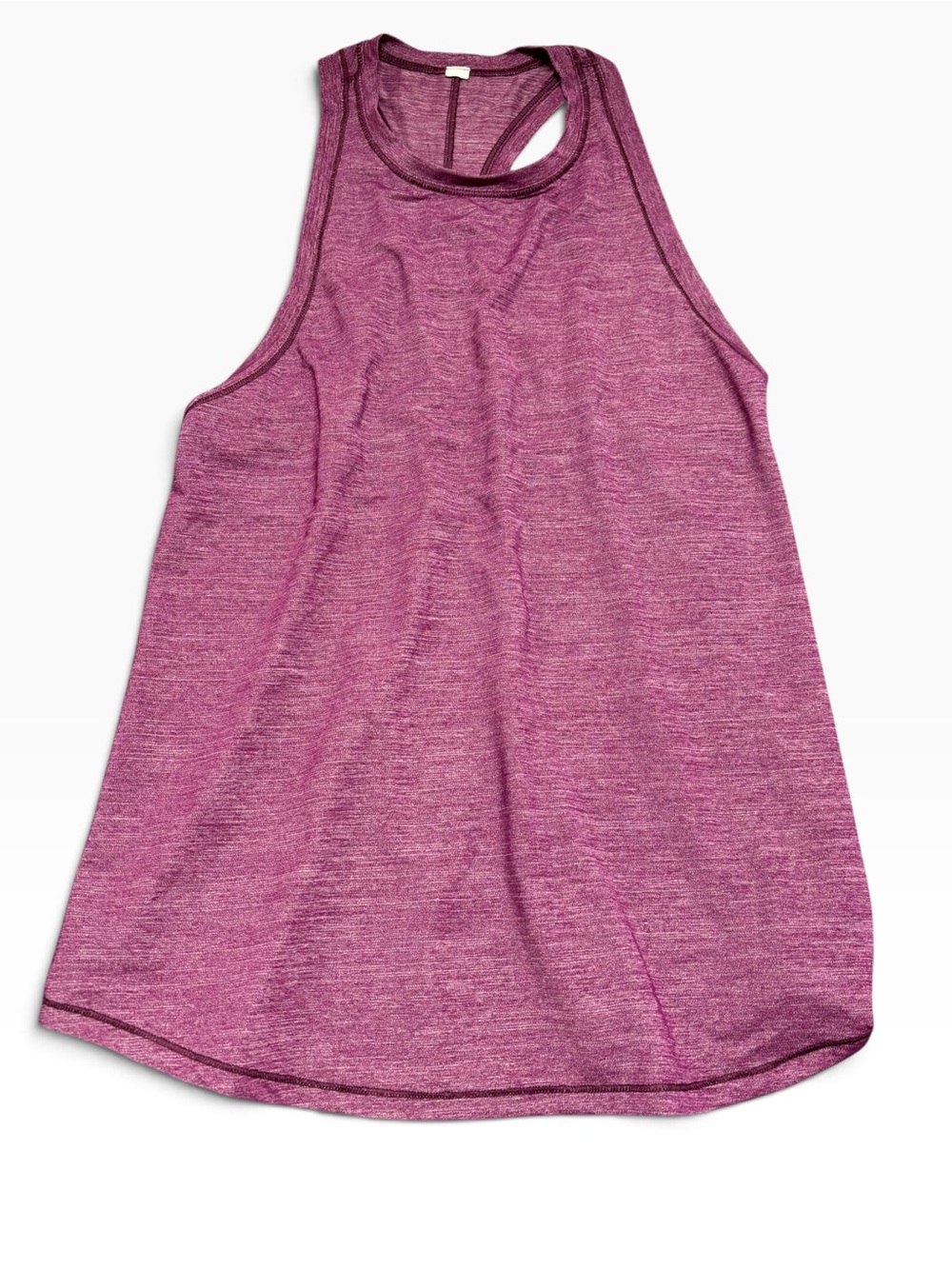 Lululemon Hot Like Agni Singlet Tank Top Heathered Maroon Plum High Neck Size 6